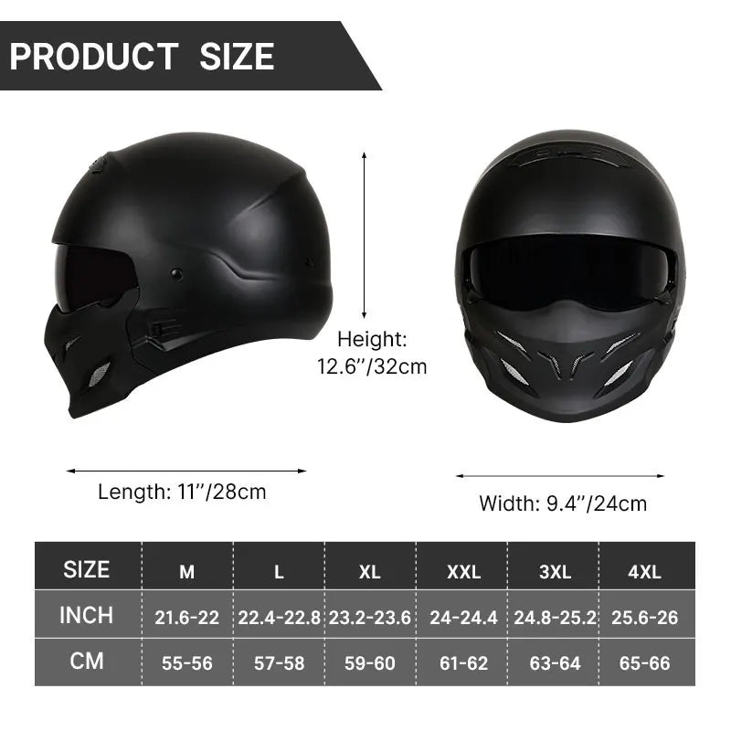 Scorpion Full Face Motorcycle Helmet with Built-in Lens DOT Approved - Street Dreams USA