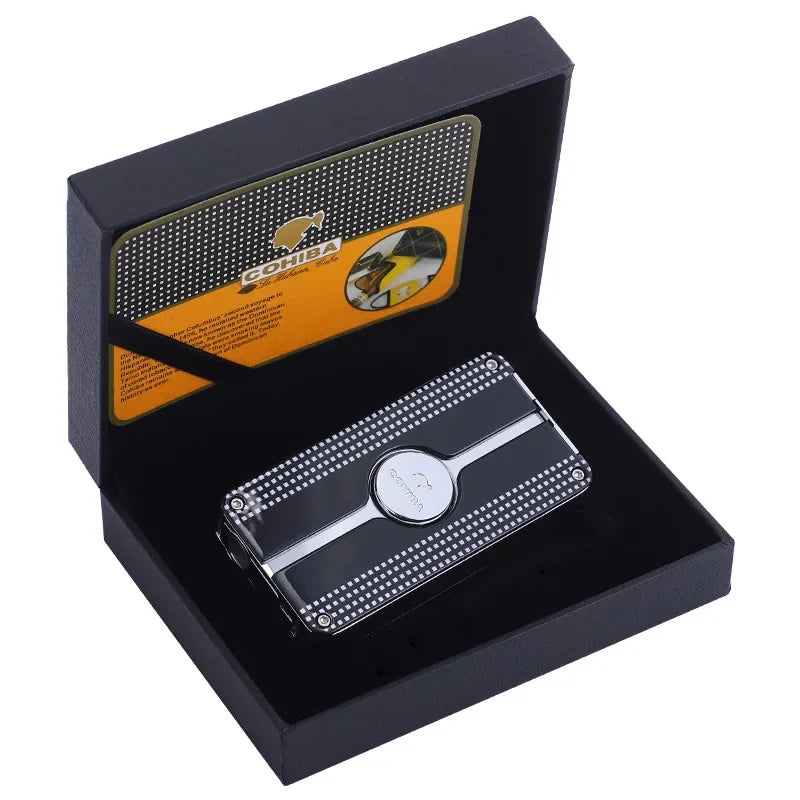 COHIBA Cigar Metal Windproof Torch Lighter - Men's Cigar Gift Box 2024