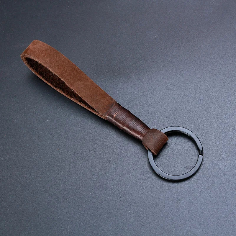 Handmade Leather Rope Keychain