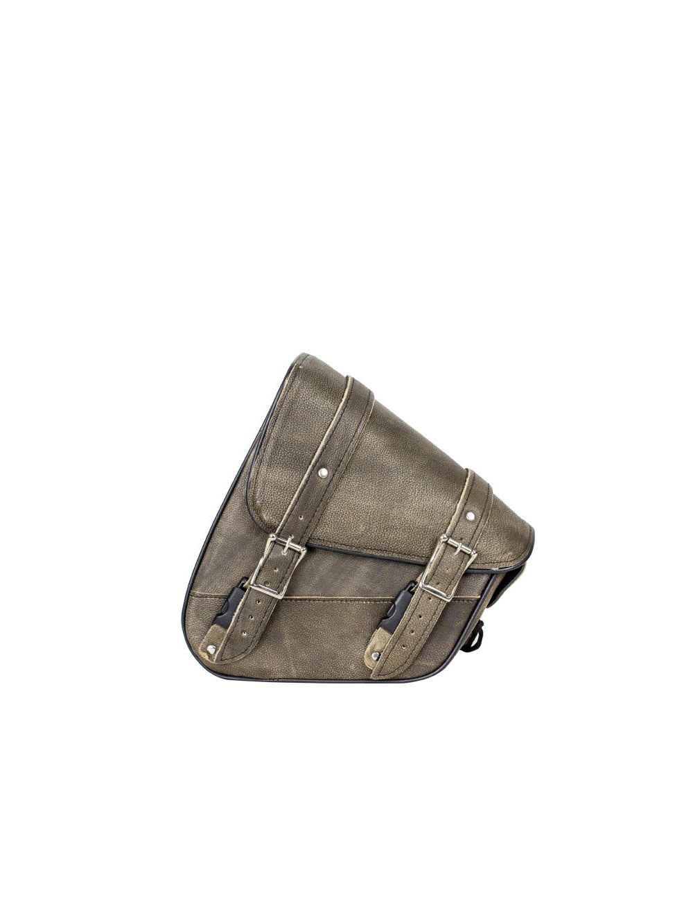 Genuine Distressed Brown Leather Left Side Solo Swing Arm Bag