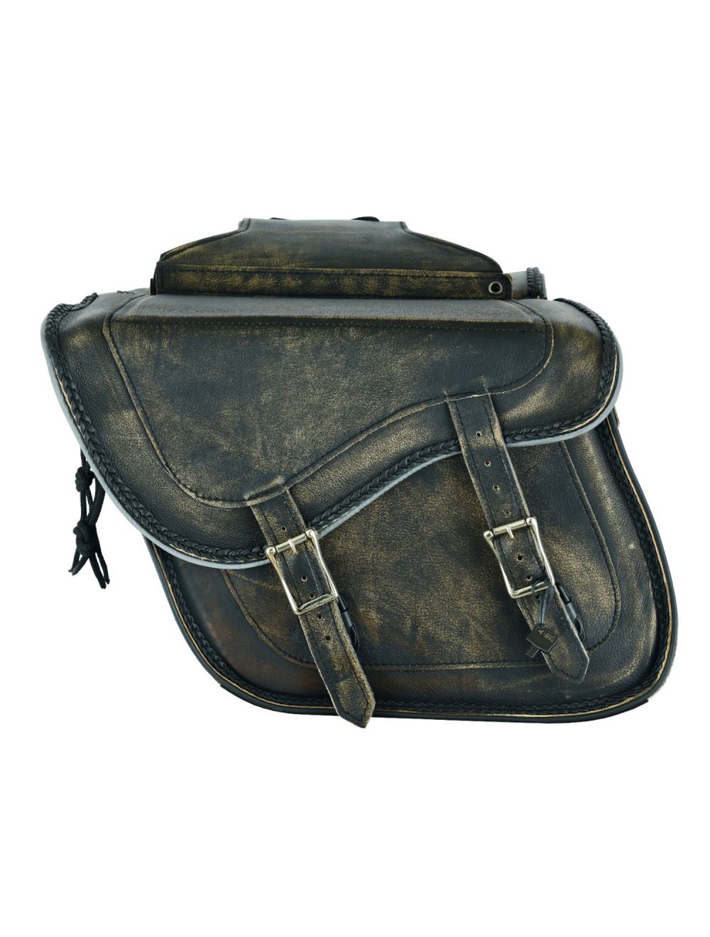 Genuine Distressed Brown Naked Leather Concealed Carry Saddlebag