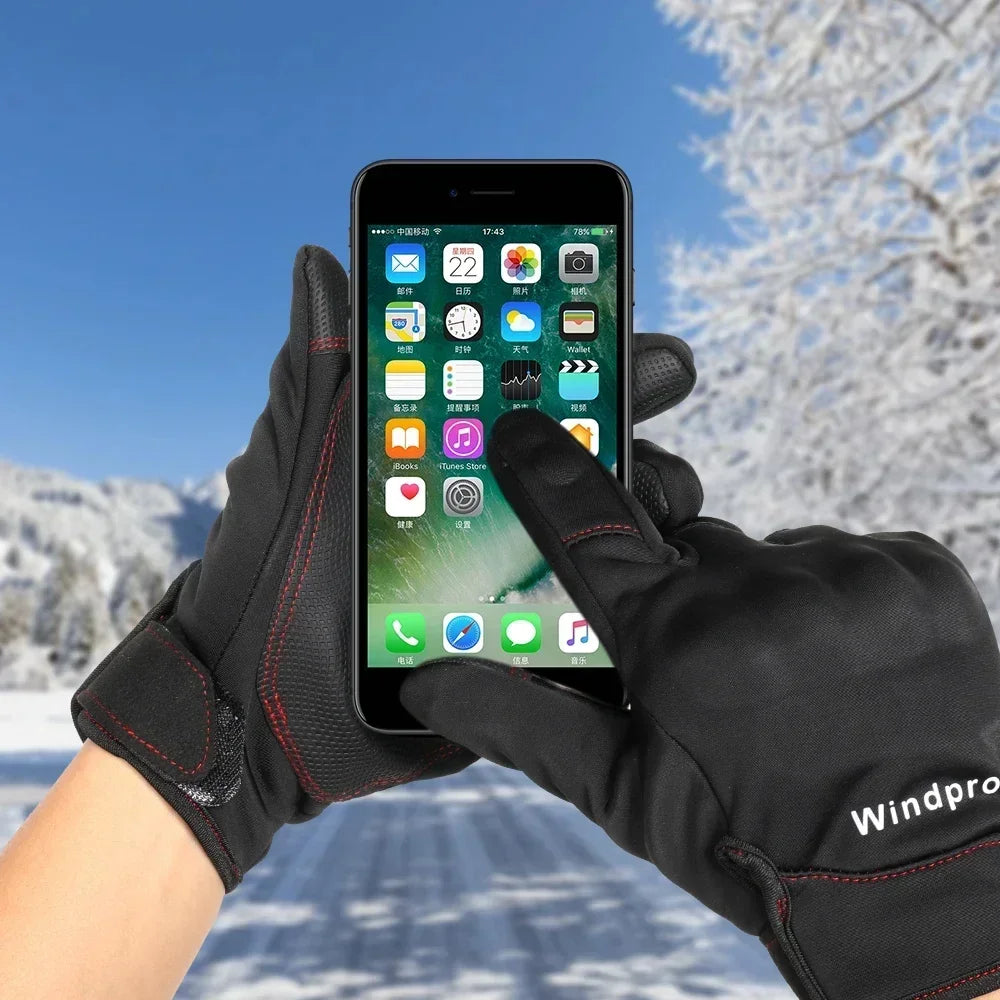 Thermal Windproof and Screen Touch Winter Motorcycle Gloves - Street Dreams USA