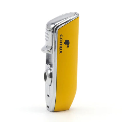 COHIBA Cigar Metal Windproof Torch Lighter - Men's Cigar Gift Box 2024