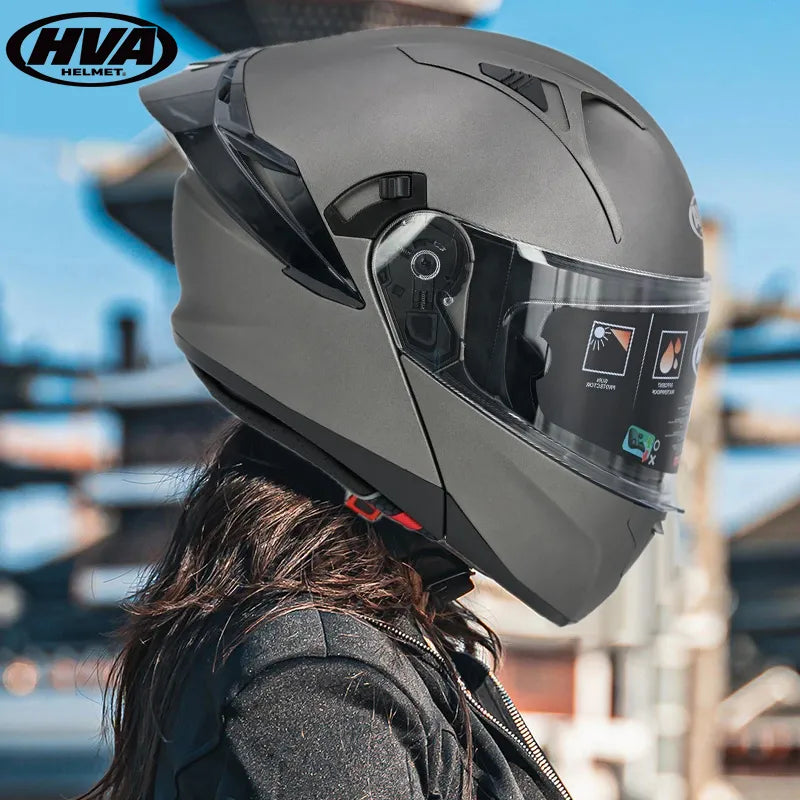 HVA Double Lens Full Face Flip-up Helmet DOT Approved - Street Dreams USA