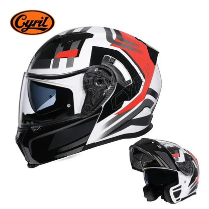 CYRIL Dual Visor Modular Flip-up Helmet - Bikers Safety Gear Online