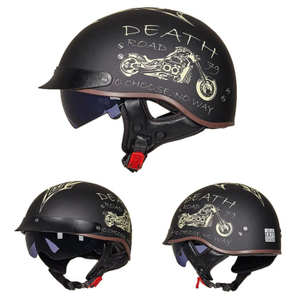 Classic Half Face Motorcycle Helmet - Bike Safety Gears Online