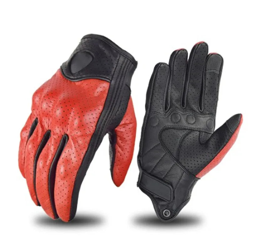 Goat Skin Leather Unisex Motorcycle Gloves - Bike Gears Online