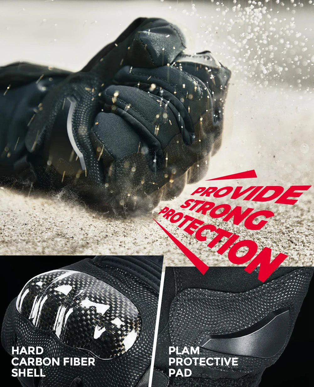 KEMI MOTO CE Unisex Winter Motorcycle Gloves with Carbon Fiber Protection - Street Dreams USA