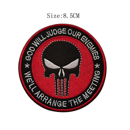 Punisher Logo Embroidered Patch - Bike Decoration Accessories Online