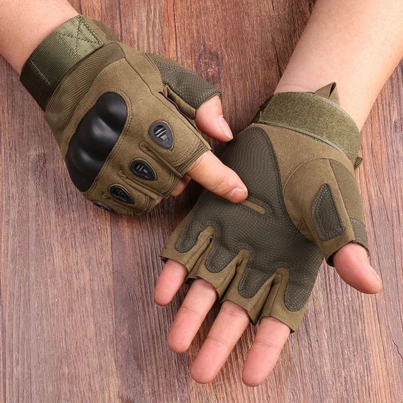 Half Finger Unisex Motorcycle Gloves - Outdoor Bike, Hunting Gloves