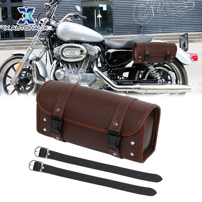 Faux Leather Motorcycle Handlebar Tool Bag - Bike Storage Bag Online