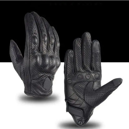 Goat Skin Leather Unisex Motorcycle Gloves - Bike Gears Online