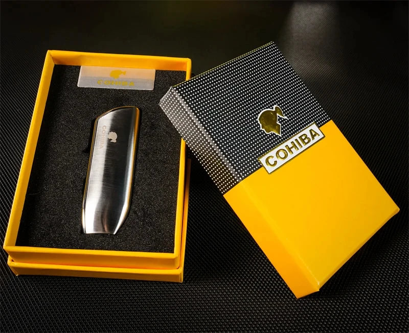 Cohiba Windproof Butane Torch with Punch Cutter - Men's Gift Online