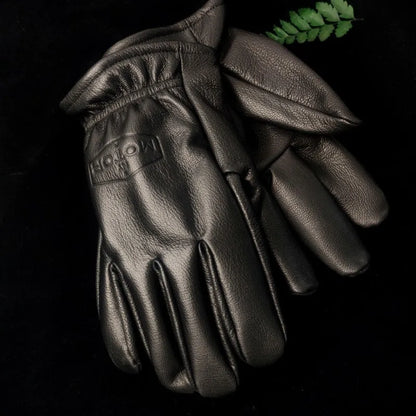 Retro Cowhide Unisex Motorcycle Gloves - Outdoor Safety Gears Online