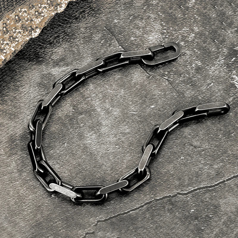 Vintage Oxidized Stainless-Steel Chain-Link Bracelet - Street Dreams USA