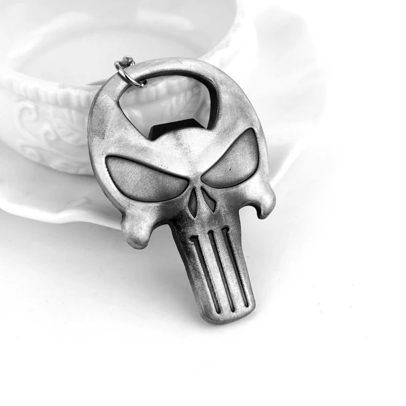 Punisher Skull Beer Bottle Opener & Keychain - Outdoor Tools Online