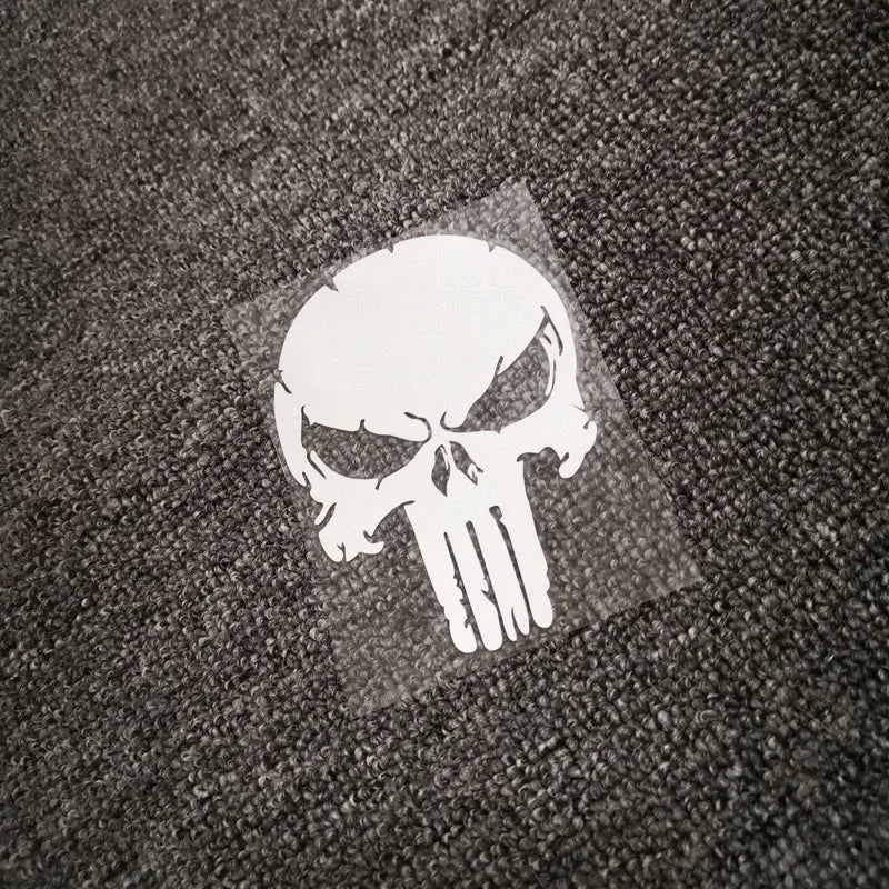 Reflective Punisher Skull Decal Stickers - Bike Decoration Sticker