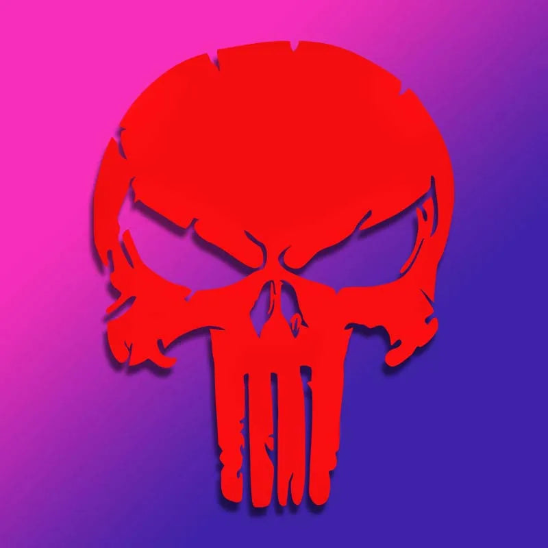 Reflective Punisher Skull Decal Stickers - Bike Decoration Sticker