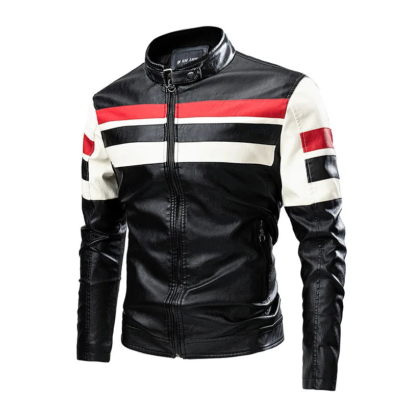 Men's Faux Leather Motorcycle Jacket - Bikers PU Jacket 2024