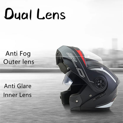 BLD Modular Double Visor Motorcycle Flip Up Full Face Helmet DOT Approved - Street Dreams USA