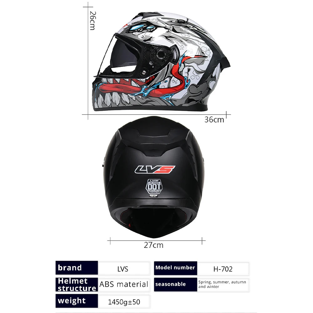 Carbon Fiber Full Face Motorcycle Helmet DOT Approved - Street Dreams USA