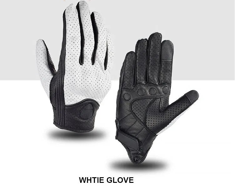 Goat Skin Leather Unisex Motorcycle Gloves - Bike Gears Online