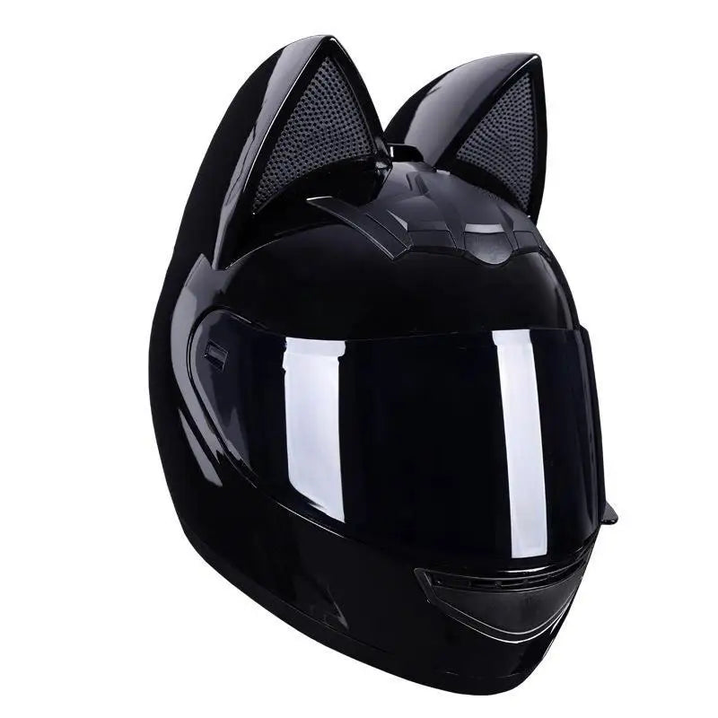 Cute Cat Ears Full Face Motorcycle Helmet - Women's Helmet 2024 Online