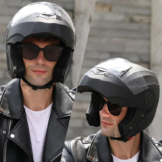 BLD Modular Double Visor Motorcycle Flip Up Full Face Helmet DOT Approved - Street Dreams USA