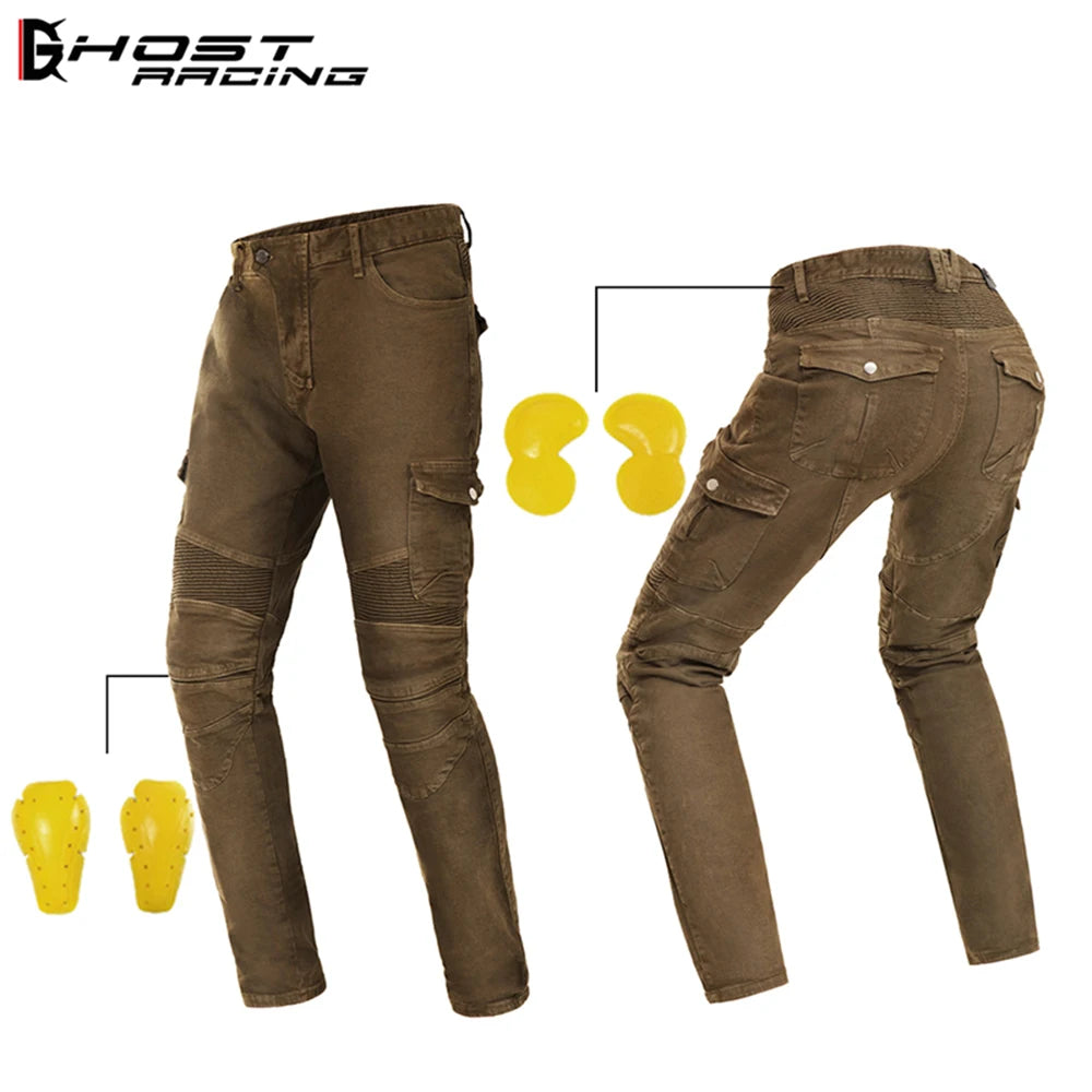 GHOST RACING Protective Motorcycle Pants - Men's Bike Clothing 2024