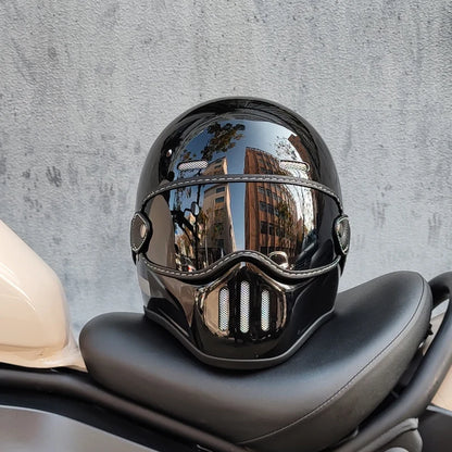 ORZ Retro Full Face Motorcycle Helmet - Bikers Accessories Online