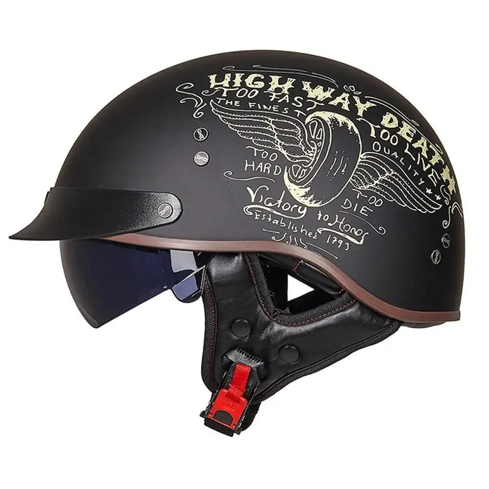 Classic Half Face Motorcycle Helmet - Bike Safety Gears Online