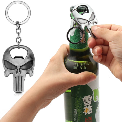 Punisher Skull Beer Bottle Opener & Keychain - Outdoor Tools Online