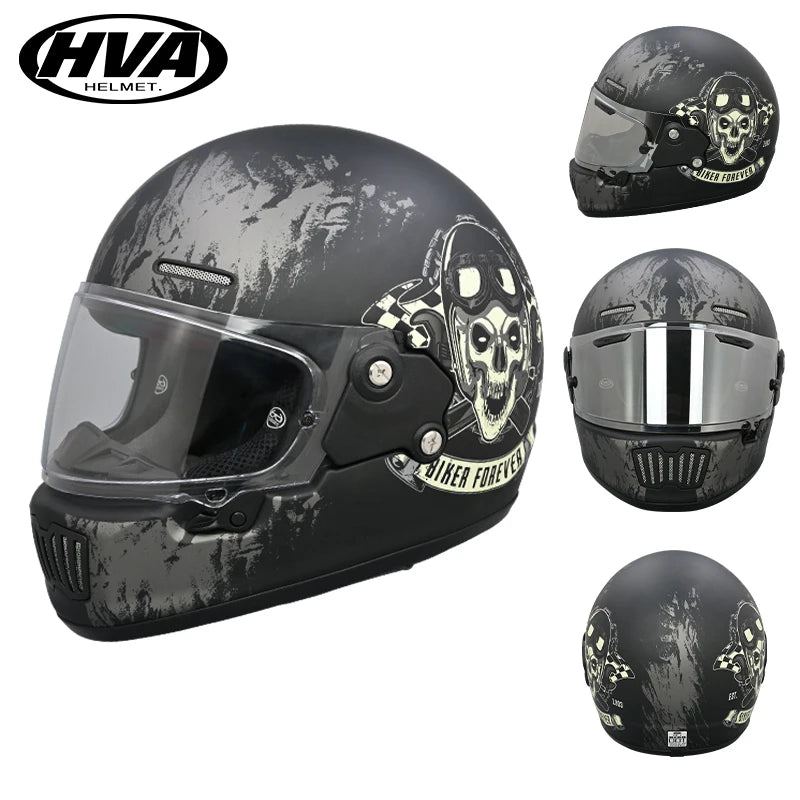 Retro Full Face Motorcycle Helmet - Unisex Bike Safety Gears Online