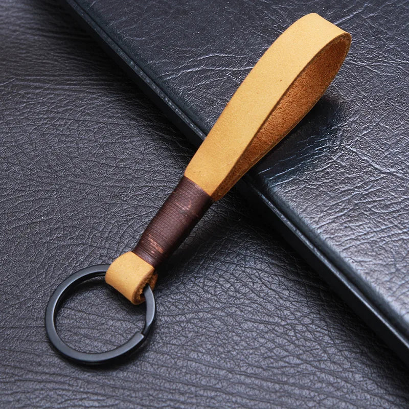 Handmade Leather Rope Keychain