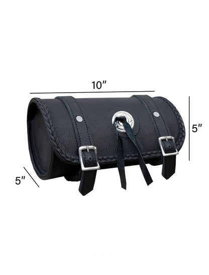 10" Leather Motorcycle Tool Bag