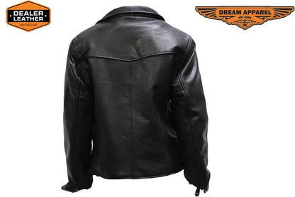 Women's Naked Cowhide Motorcycle Jacket