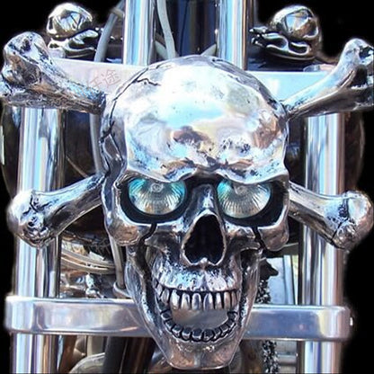 Skull Motorcycle Headlight Decoration - Street Dreams USA