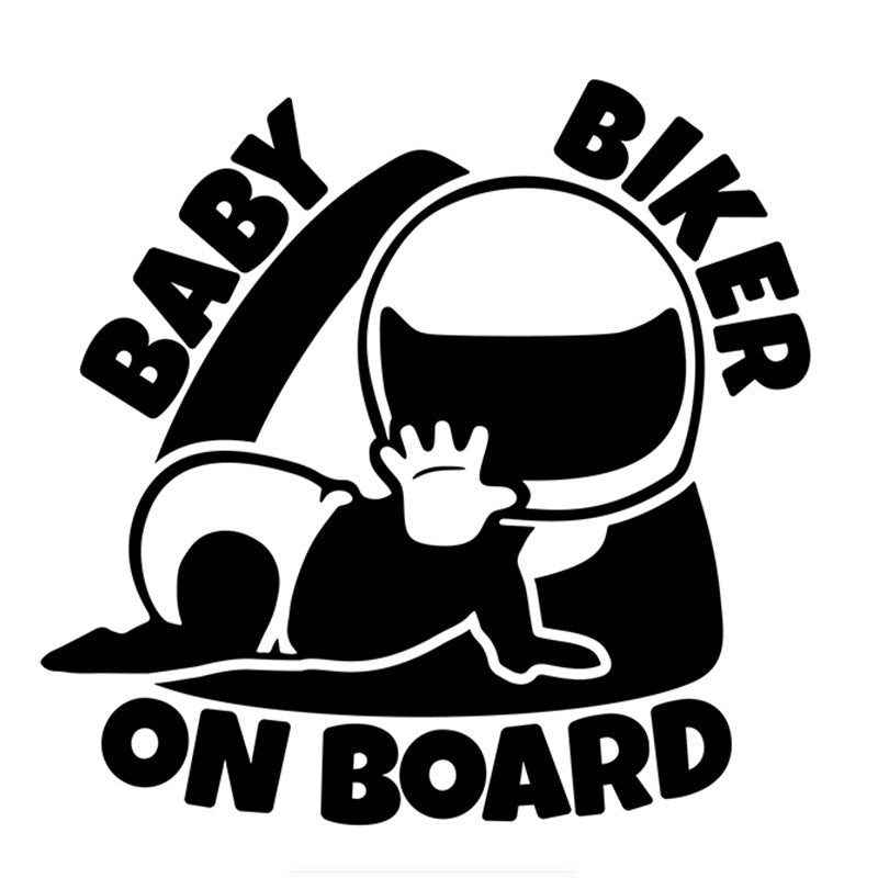 BABY BIKER ON BOARD Stickers - Motorcycle Decoration Sticker Online