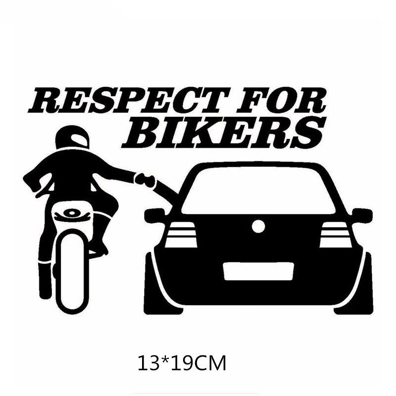 Respect For Bikers Riders Car Sticker - Car Decoration Sticker Online