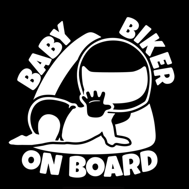 BABY BIKER ON BOARD Stickers - Motorcycle Decoration Sticker Online